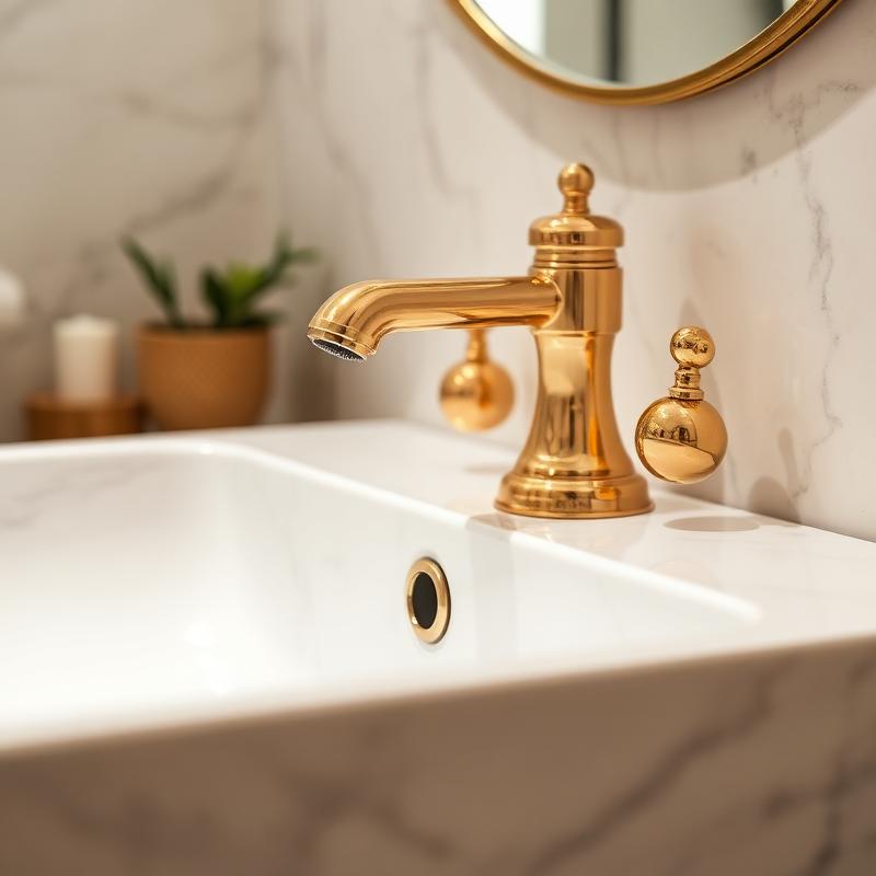 Designer bathroom faucets in chrome, gold and matte black — Delhi