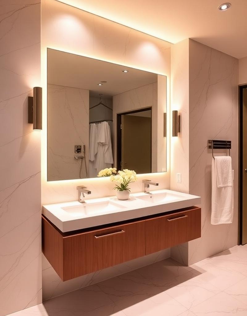 LED bathroom mirrors and modular vanity units — Delhi