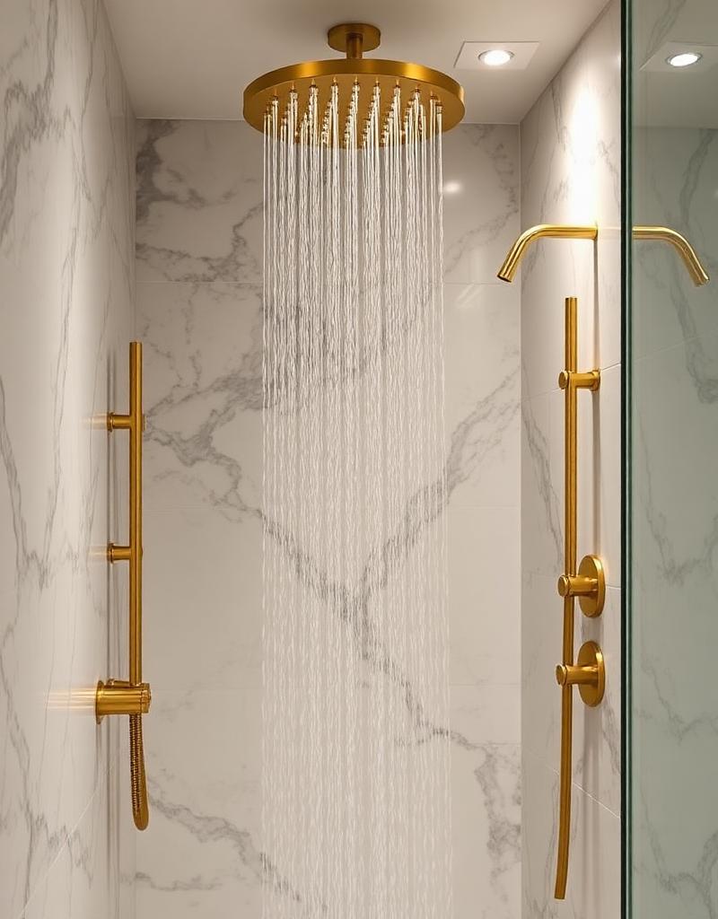 Rainfall shower system and multi-jet shower panel — Delhi